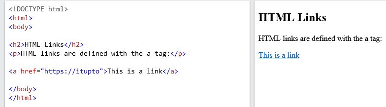 Full Example of HTML Text Link