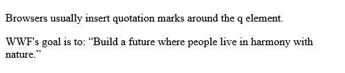 Full Example of HTML <q> for Short Quotations
