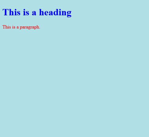 Full Example of HTML External CSS