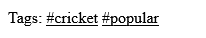 Here you can result out of texts from sentence