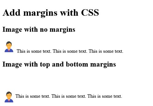 How to Add top and bottom margins to image (with CSS)