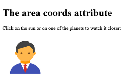 How to add HTML <area> coords Attribute