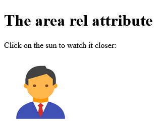 How to add HTML <area> rel bookmark Attribute