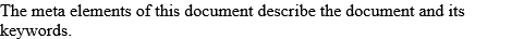 How to Describe metadata within an HTML document