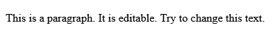 How to add An editable paragraph