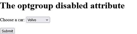 How to add A disabled option-group