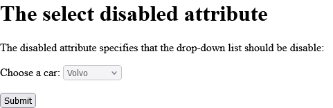 How to add A disabled drop-down list