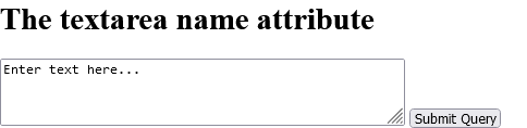 How to add A text area with a name attribute