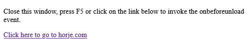 How to Execute a JavaScript when the page is about to be unloaded
