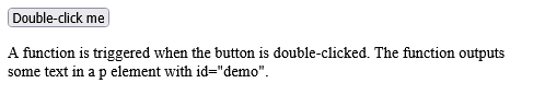 How to Execute a JavaScript when a button is double-clicked
