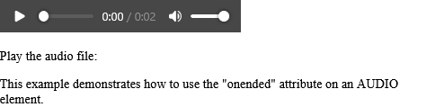 How to Run "myFunction" when the audio has finished playing