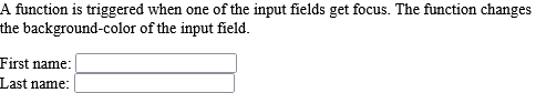 How to Execute a JavaScript when an input field gets focus