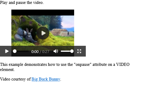 How to Run "myFunction" if the video is paused - HTML onpause Attribute