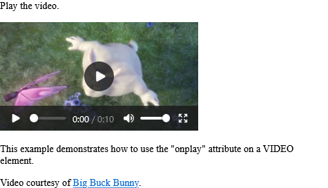 How to Run "myFunction" when the video is being played - HTML onplay Attribute