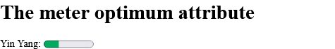 How to run A gauge with an optimal value of 0.5: - HTML optimum Attribute