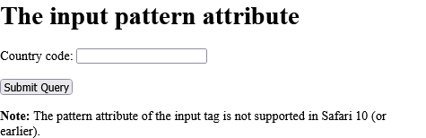How to run An HTML form with an input field that can contain only three letters (no numbers or special characters) - HTML pattern Attribute