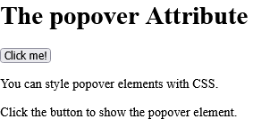 How to Use a DIV element as a popover element - HTML popover Attribute
