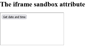 How to add An <iframe> with extra restrictions - HTML sandbox Attribute