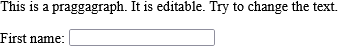 How to add An editable paragraph with spellcheck - HTML spellcheck Attribute