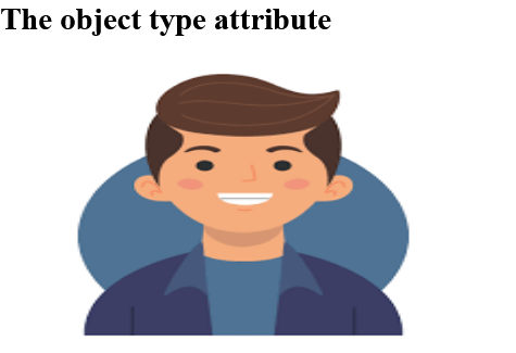 How to add An <object> element with a specified media type - HTML type Attribute