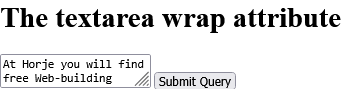 How to add The text in a text area with wrap="hard" will contain newlines (if any) when submitted in a form - HTML wrap Attribute
