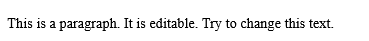 How to add An editable paragraph