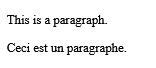 How to add Some French text in a paragraph