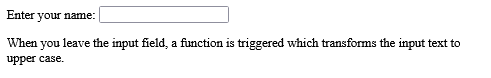 Example of HTML onblur Event Attribute