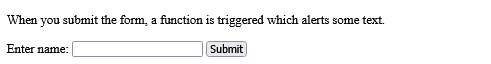 Example of HTML onsubmit Event Attribute