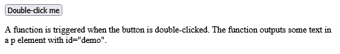 Example of HTML ondblclick Event Attribute
