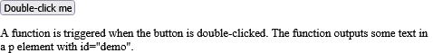 How to Execute a JavaScript when a button is double-clicked