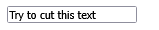 How to execute a JavaScript when cutting some text in an <input> element