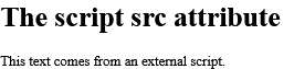 Example of HTML src Attribute in Script