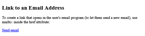 HTML Link to an Email Address