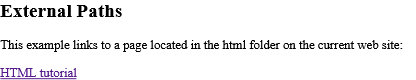 HTML Relative URLs