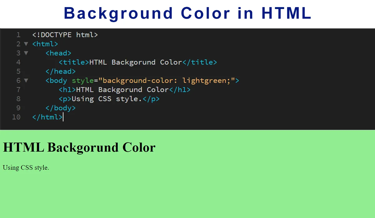 How to change body Background Color HTML Style