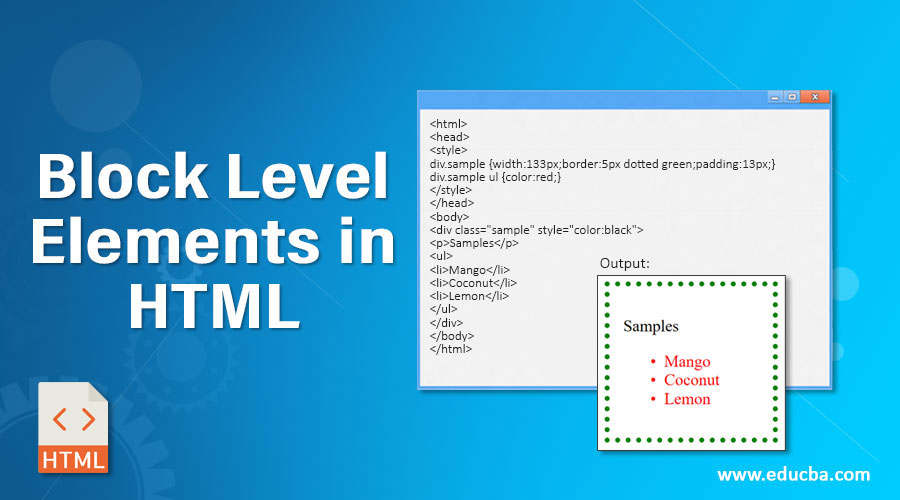 How to create HTML Block-level Elements
