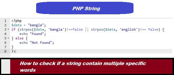 How to check if a string contain multiple specific words