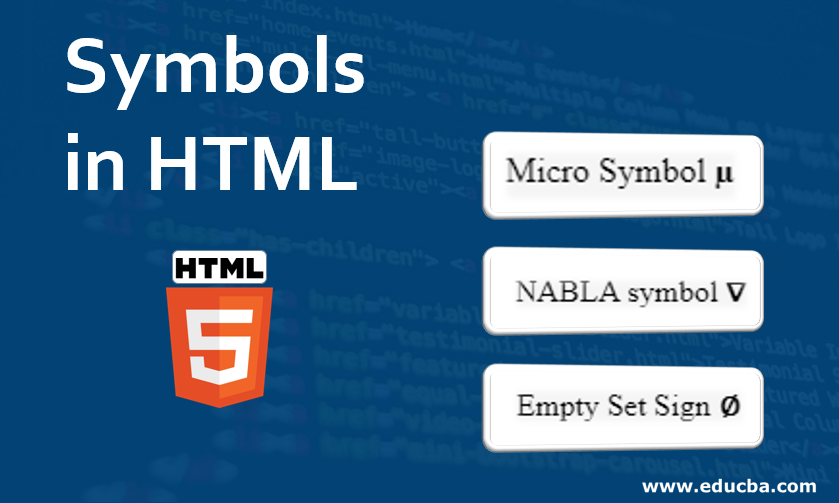 Some Mathematical Symbols Supported by HTML