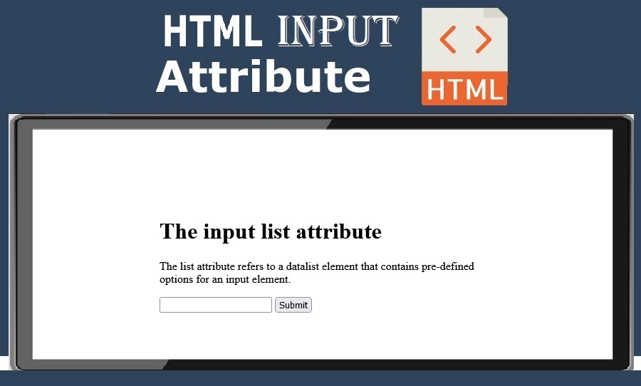 How to create HTML list Attribute in input