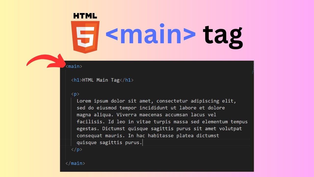 What is HTML <main> Tag