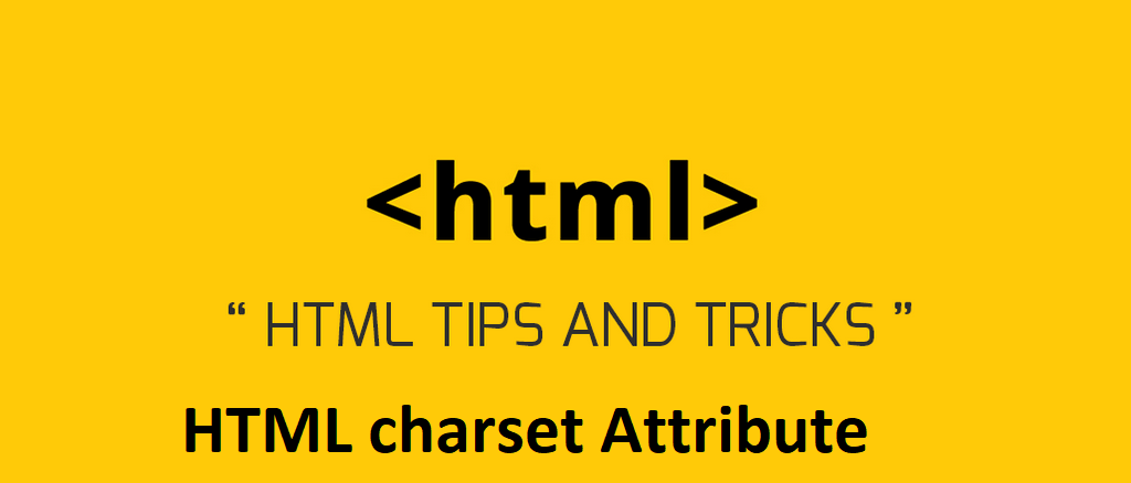 What is HTML charset Attribute