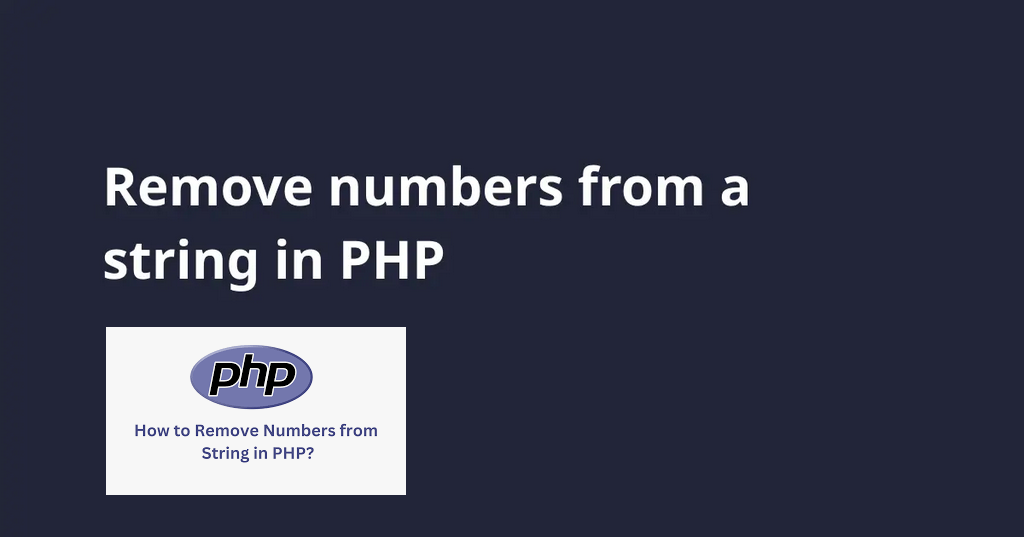 How to remove all number from a string php