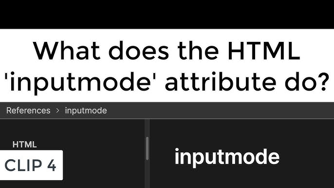 What is HTML inputmode Attribute